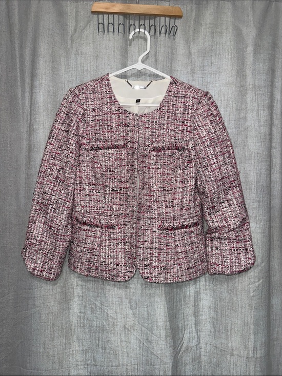 White House Black Market Jackets & Blazers - White House Black Market Collarless Tweed Jacket